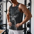 thumbnail image 5 of Logiee Majestic Forest Stag Print Men's Workout Tank Top,Quick Dry Workout Tank Top,Gym Muscle Tee,Fitness Bodybuilding Sleeveless T Shirt-Large, 5 of 7