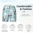 thumbnail image 5 of Sigee Cute Panda Bear Print Mens Swim Trunks with Compression Liner Quick Dry Swim Stretch Beach Shorts with Pockets,S-3XL, 5 of 7