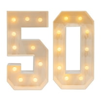Miumaeov 40in Marquee Light Up Numbers 50 Large LED Numbers for 50th Birthday Anniversary Decoration