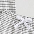 thumbnail image 6 of Kaprioy Baby Boy Shorts Set Newborn Infant Summer Outfit Striped Half Button-up Short Sleeve Bodysuit Elastic Waist Shorts Baby Boys' Shorts Sets, 6 of 6