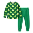 thumbnail image 1 of Kids Long Sleeve Shirts for Boys St Patricks Day Print Pullover Top Pants Set 2 Pc, 1 of 8