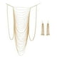 thumbnail image 1 of Conjunto de arete con borla y arnés cruzado Chain Collar Pendiente, 1 of 9