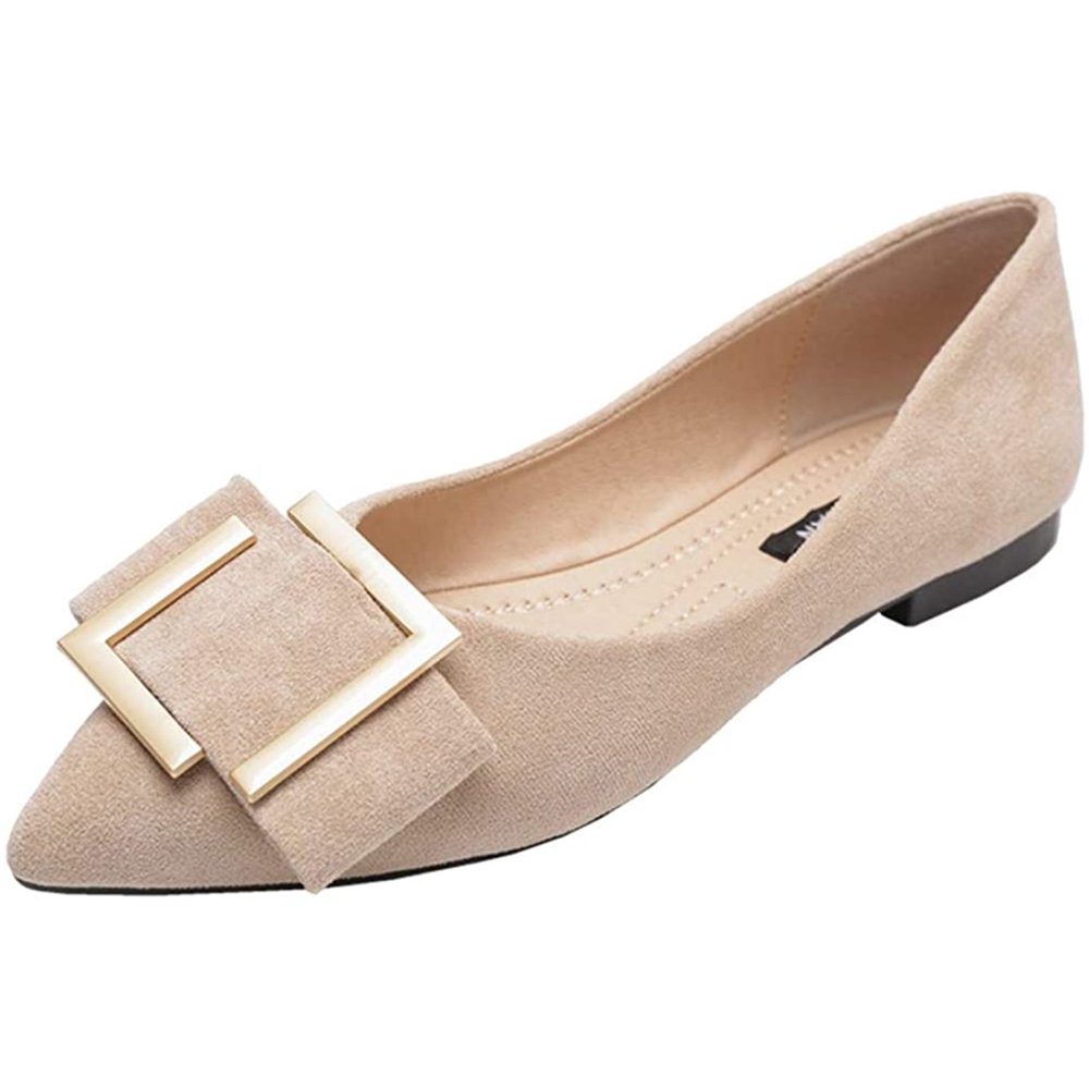 tan slip on flats