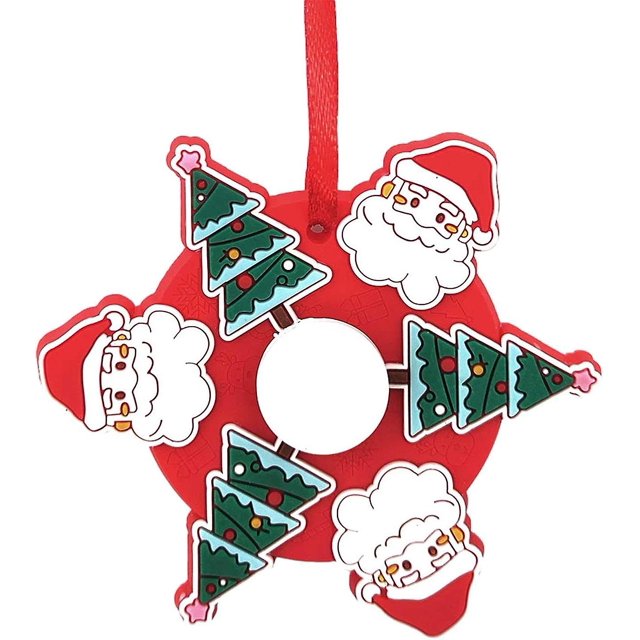 2021 Decoraciones De Árbol De Navidad Colgante Dos En Uno, Decoración De Figuras De Lazo De Cinturón Irrompibles, Decoración Del Colgante De Bendición Del Festival De La Natividad, B