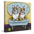 thumbnail image 2 of Marmont Hill "Corgi's In Chai" by Tori Campisi Painting Print on Canvas, 2 of 5
