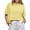 Yellow, variant on AherBiu Crop Tops for Women Short Sleeve Crewneck Workout Top Tees Tshirt Summer Casual Loose Shirts