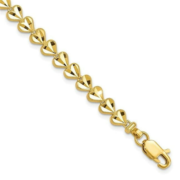 Primal Gold 10 Karat Yellow Gold HEART Bracelet