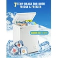 thumbnail image 3 of WANAI 3.5 Cu.ft Chest Freezer Small Deep Freeze with 7 Gears Temp Control Office Dorm Kitchen White, 3 of 10