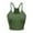 Green, variant on Xfvqtps Built in Bra Tank Tops for Women Racerback Sleeveless Rib Spaghetti Strap Solid Color Crop Tank Top Green