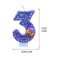 thumbnail image 3 of Luxcidy Halloween Birthday Candle, Pumpkin Head Digital Candle Cake Decoration, 3D Blue Flash Cupcake Topper Decoration Candle, Cake Topper, Birthday Celebration Supplies (3), 3 of 7