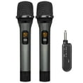 thumbnail image 1 of VeGue Wireless Microphone, UHF Cordless Dual Handheld Dynamic Mic Set with Rechargeable Receiver, for Karaoke Party, Voice Amplifier, PA System, Singing Ma, 1 of 11