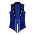 thumbnail image 5 of iiniim Women's Circus Ringmaster Vest Costume Rave Festival Lion Tamer Role Play Outfit Swallow-Tailed Balzer Jacket Blue M, 5 of 7