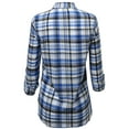 thumbnail image 2 of FashionOutfit Women's Long Sleeve Lightweight Plaid Button Down Shirt, 2 of 4