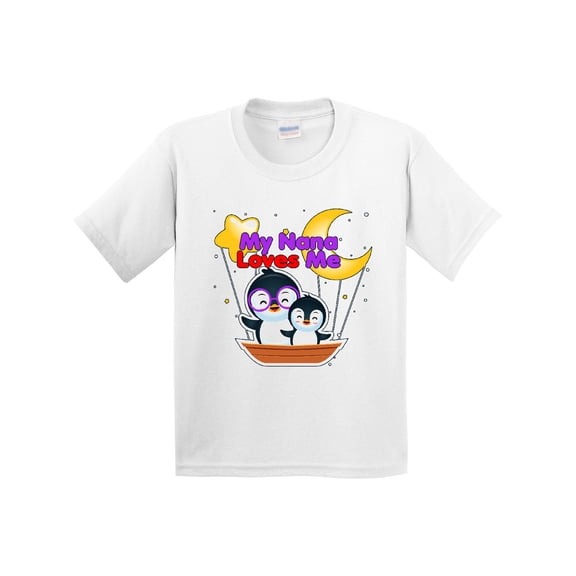 Inktastic My Nana Loves Me Penguin Youth T-Shirt