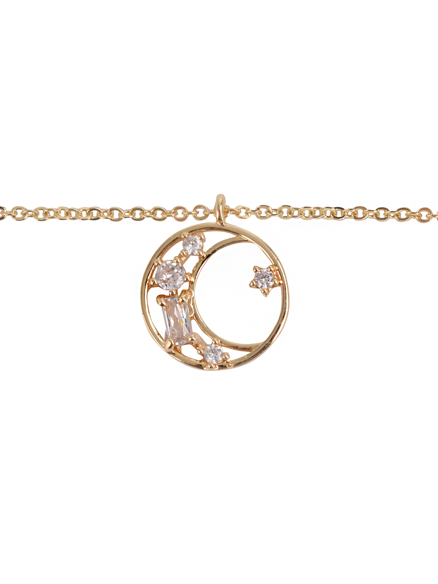 Believe by Brilliance Moon & Stars Layered Necklace, Gold photo 2