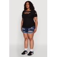 thumbnail image 4 of Womens Plus Size Cut Out Crew Neck Tee, 4 of 5