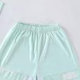 thumbnail image 3 of NAISIBABY Girls Athletic Outfit Sets, Sun Protection Quick Dry Short Sleeve T-Shirt & Shorts Summer Breathable Activewear 2-Piece Army Green Size 7, 3 of 6