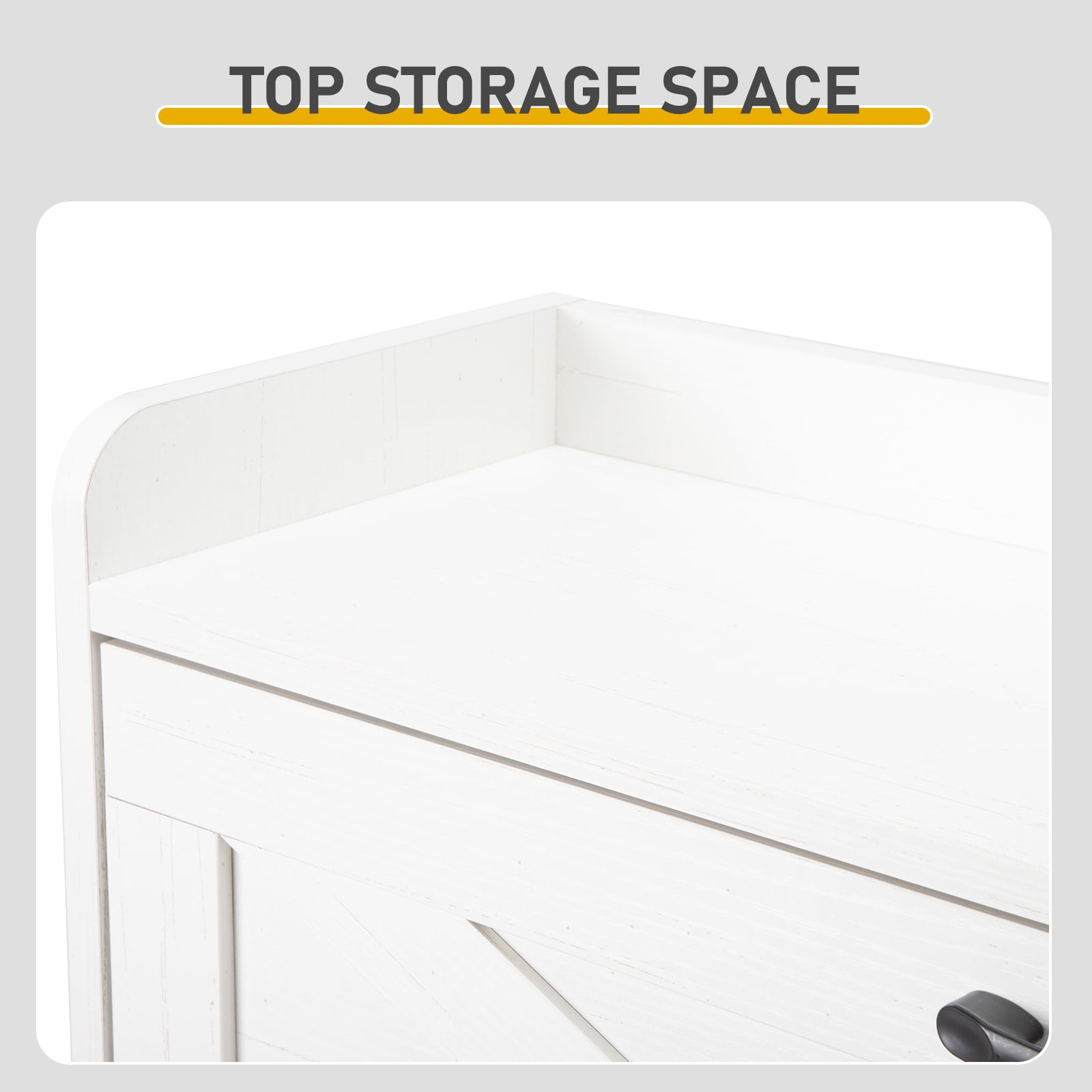 Barn Door Three-Drawer Cabinet With Top Panel, Shoe Cabinet Particleboard, 80*24*145cm