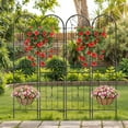 thumbnail image 2 of Uforic 4 Pack Metal Decorative Garden Trellises,87x20in Black Rustproof Arch Trellis for Climbing Plants,Vegetables,Flowers for Outdoor Patio, 2 of 8