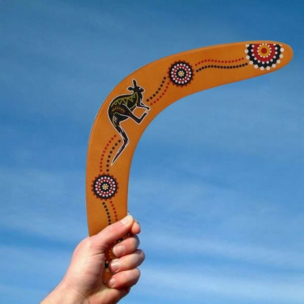Wooden Kangaroo Throwback Boomerang Flying Disc Throw Catch
