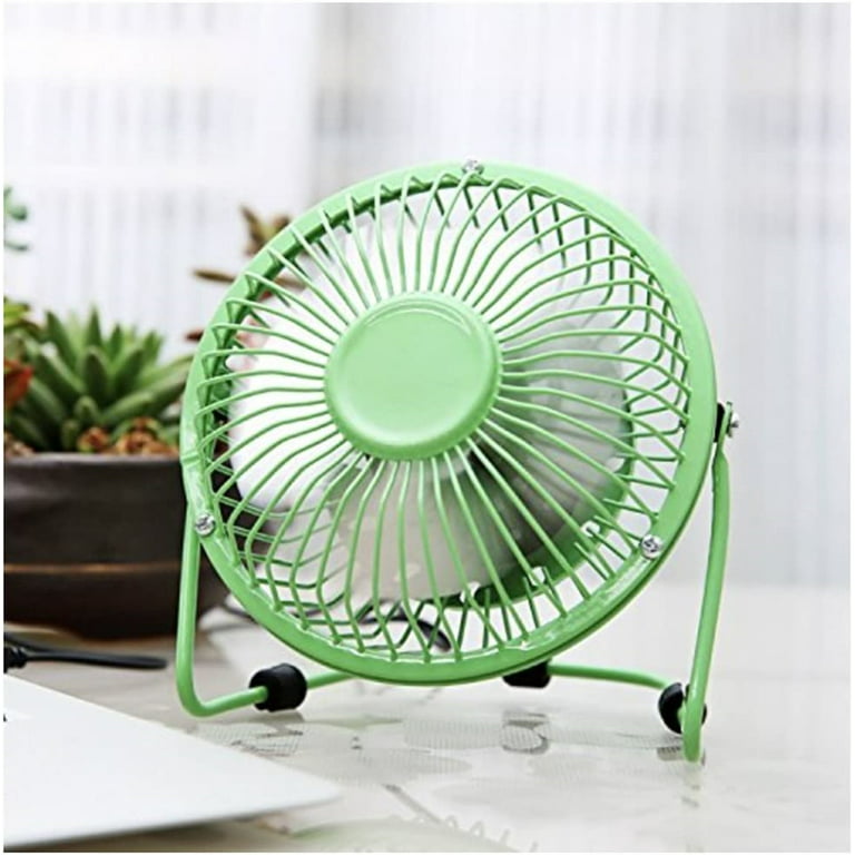 Battery Operated Clip on Fan, Portable AA Battery Powered with 4 Speeds,  Quiet Desk USB Personal Fan for Hurricane, Camping, 360°Rotation, Aroma