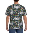 thumbnail image 3 of Bixox Men's Cute Sloth Printed Short Sleeve Skinny Athletic T-Shirt, 3 of 6
