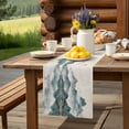 Chinese Zen Landscape Ombre Table Runner 13x90in Non-Slip Cotton Linen ...
