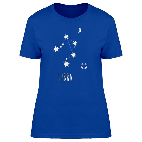 Libra White Stars Tee Women's -Image by Shutterstock