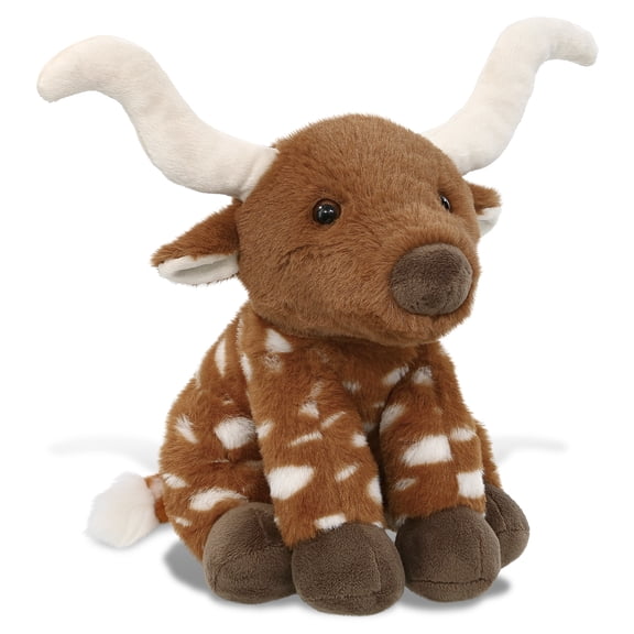DolliBu Floppy Longhorn Super Soft Stuffed Animal, Cute Realistic Stuffed Animals for Girls, Boys, Adults Animal Gifts, Kids Zoo Farm Nursery Decor for Newborn, Cuddly Soft Baby Plush Toys - 10 Inches
