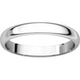 thumbnail image 4 of Platinum 3mm Half Round Band - Size 7, 4 of 9