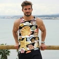 thumbnail image 6 of Cauagu Sea Shell Print Men's Sleeveless Muscle Shirts,Tank Tops Quick Dry Workout Tank Top Gym Muscle Tee Fitness Bodybuilding T Shirt for Men-3X-Large, 6 of 7