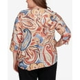 thumbnail image 5 of Alfred Dunner Womens Plus-Size  Watercolor Paisley Crew Neck Top, 5 of 6