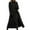 Black, variant on Women's Long Wool Blend Overcoat Elegant Full-Length Winter Trench Coat with Lapel Collar, Purple