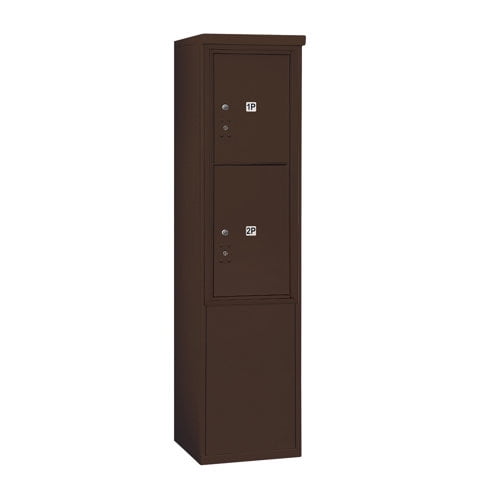 Salsbury Industries Freestanding Private Aluminum 2 Unit 4C Horizontal Parcel Locker