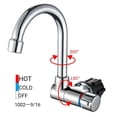 thumbnail image 2 of Foldable Kitchen Faucet 360 Dgree Rotation Sink Water Tap Single Handle Cold & Hot Water Mixer Copper Faucet for RV Boat,1 x Water Faucet,Silver, 2 of 5