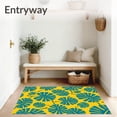 thumbnail image 3 of ODIKA 5'x7' Machine Washable Non-Slip Area Rug, Boho Featuring Monstera and Fan Palm Artistry High Traffic Rug, Yellow, 702651, 3 of 7