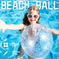 thumbnail image 2 of Whiteleopard 16-Inch PVC Confetti Inflatable Beach Balls, 4-Pack, 2 of 8