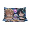 thumbnail image 3 of Genshin Impact 3 Pieces Bedding Set 3D Printed Lightweight Bed Quilt Set Comforter Cover Set for Girls Kids Teens, 1 Quilt Cover 2 Pillowcases 79"x90", 3 of 8