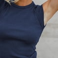 thumbnail image 5 of Summer Tops for Women Cap Sleeve Slim Ribbed Knit Basic Casual Sleeveless Tank Top, 5 of 6