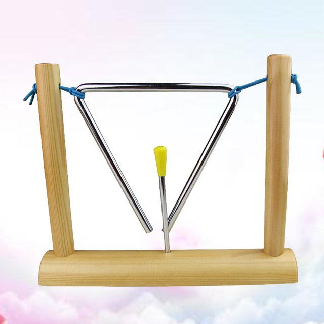 OUNONA Petits Instruments Cloche Triangulaire Bois Coordination Main-il Développement pour Instrument de Musique 1Pcs