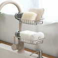thumbnail image 2 of Faucet Sponge Holder Kitchen Sink Adjustable Detachable Stainless Steel Rack ~, 2 of 6