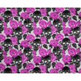 thumbnail image 4 of oneOone Polyester Lycra Fuschia Pink Fabric Floral & Skull Quilting Supplies Print Sewing Fabric By The Yard 56 Inch Wide, 4 of 4