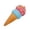 B004- D, variant on Squeeze Stress Toys, Ice Cream Squeeze, Sensory, Relaxation Toys, Playful Double-Layer Ice Cream Cone Squeeze with Top Hanging Loop, 4 X 1.5 X 1.5 in for Quiet Independent Sensory
