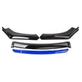 thumbnail image 4 of Fuluru 71" Glossy Black + Blue Car Front Bumper Lip Splitter Winglet Body Kit Universal, 4 of 5