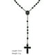 thumbnail image 3 of Rosario para hombre en acero inoxidable Negro 52 cm, 3 of 5