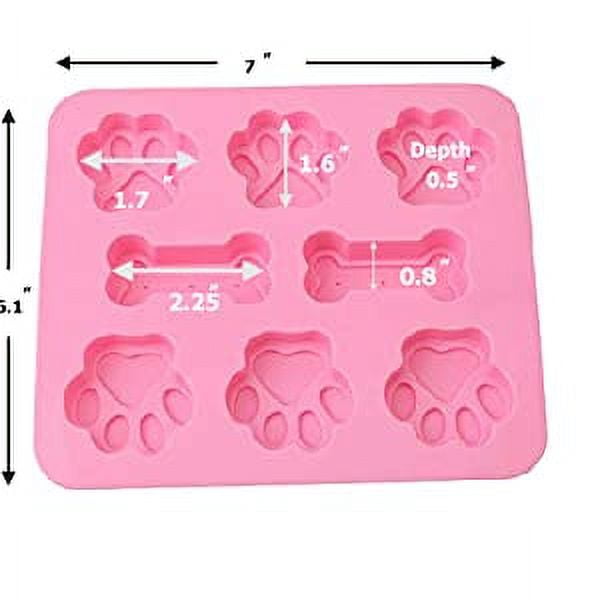 Dog Treat Molds - Paw and Bone Silicone Dog Treat Molds, Large Sized, with  Healthy Recipe Booklet, For Puppy Treats, Cookies, Chocolate, Candy and Dog