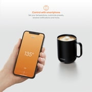 Ember Temperature Control Smart Mug 2, 14 oz, Black, Up To 1.5-hr Battery Life - App Controlled Heated Coffee/Tea Mug - Improved Design