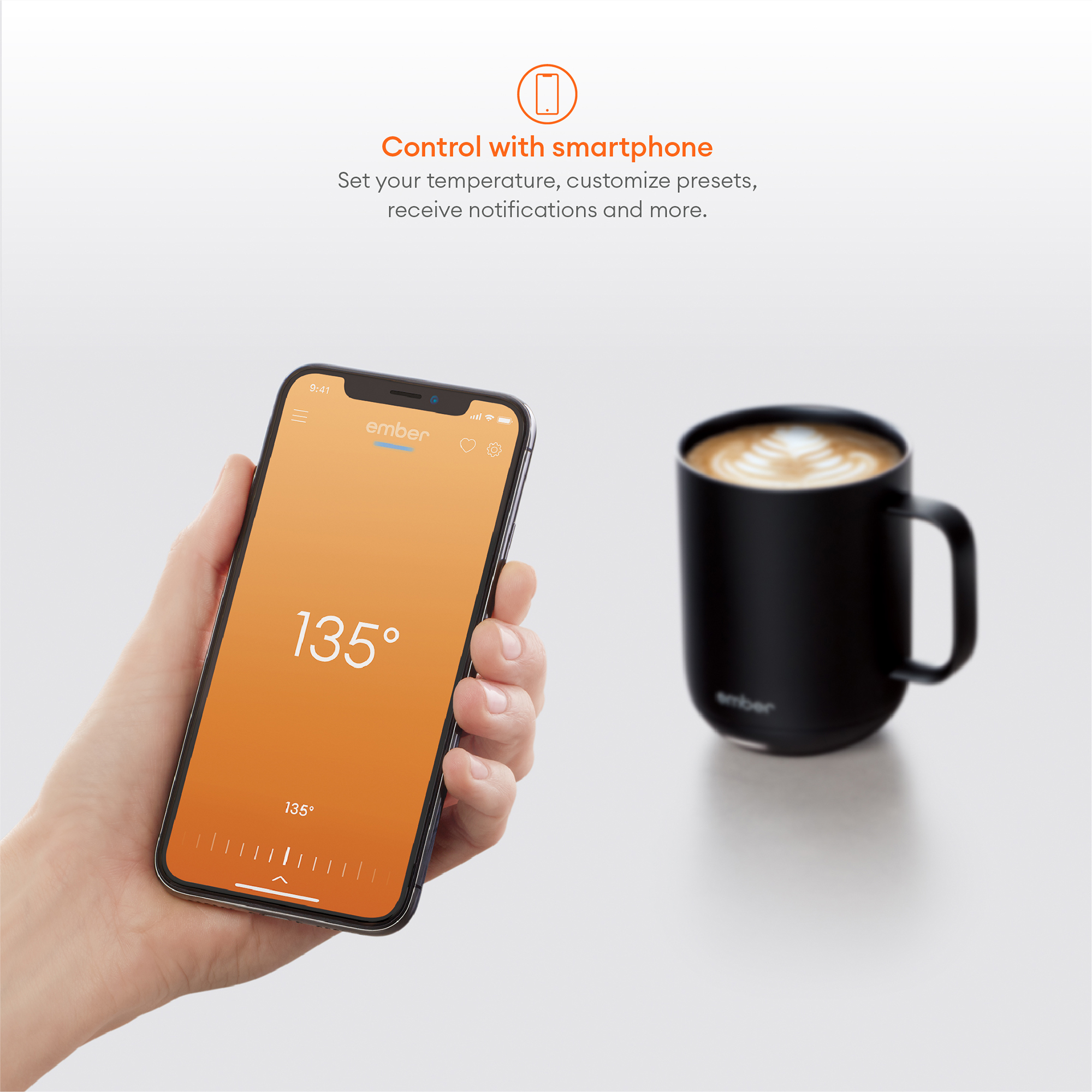 Ember Temperature Control Smart Mug 2, 14 oz, Black, Up To 1.5-hr Battery Life - App Controlled Heated Coffee/Tea Mug - Improved Design - image 3 of 6