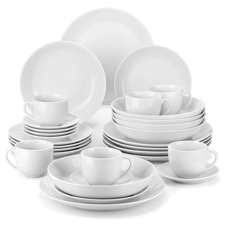 30 Piece (Service for 6) Amelia Porcelain Dinnerware Set