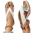 thumbnail image 3 of UDAUDU Women's Chunky Heel Sandals Arch Support Orthopedic Shoes 2026 Summer Comfort Slip-On Wedge Flip Flops Casual Party Vacation Beach Wedding Heeled Shoes Blue, 3 of 6